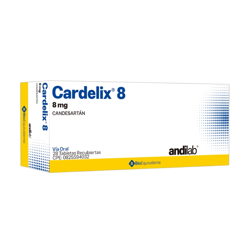 Cardelix® 8 mg Tabletas Recubiertas