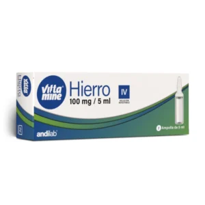 Hierro, 100 ml / 5 ml Solución Inyectable.