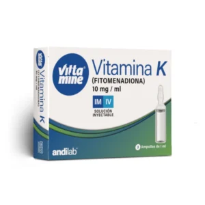 Vitamina K 10 mg / 3 ml Solución Inyectable.